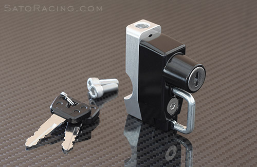 Sato Racing Universal Helmet Lock (Handlebar Mounted) Sato Racing Universal Helmet Lock (Handlebar Mounted)